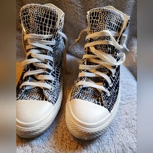 Converse Chuck Taylor AS High Top Egret Black Canvas Shoes Women’s 570311F